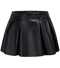 Amazon.com: SweatyRocks Women's PU Leather A Line Mini Skirt